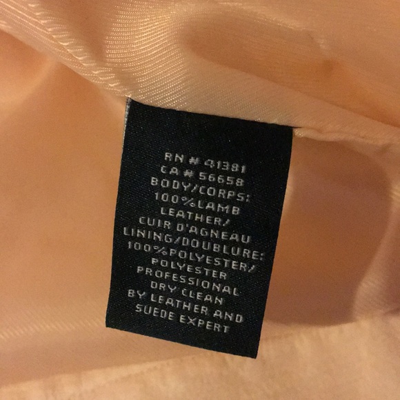 🌸NWT Ralph Lauren Pink 100% Lamb Leather Jacket - Picture 14 of 16